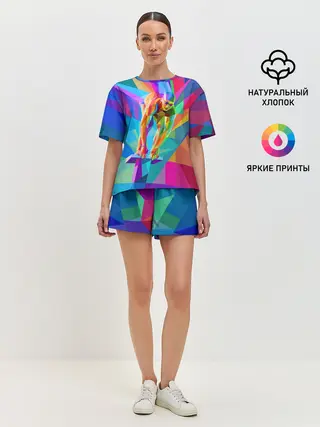 Женская пижама с шортами / Пловец