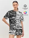 Женская пижама с шортами / ЛОГОТИПЫ РОК ГРУПП