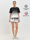 Женская пижама с шортами / BLACK AND WHITE ABSTRACTION