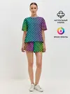 Женская пижама с шортами / Checkerboard Color