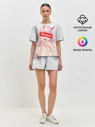 Женская пижама с шортами / Senpai 02