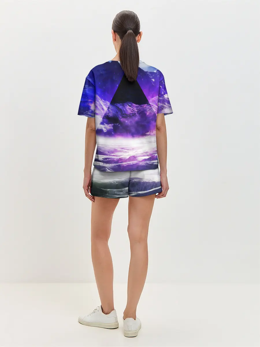 Женская пижама с шортами / Космический треугольник
