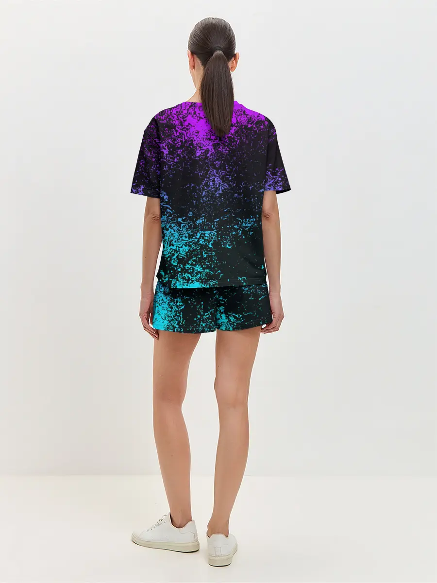 Женская пижама с шортами / БРЫЗГИ КРАСОК