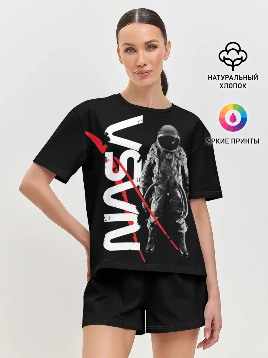 Женская пижама с шортами / Nasa austronaut
