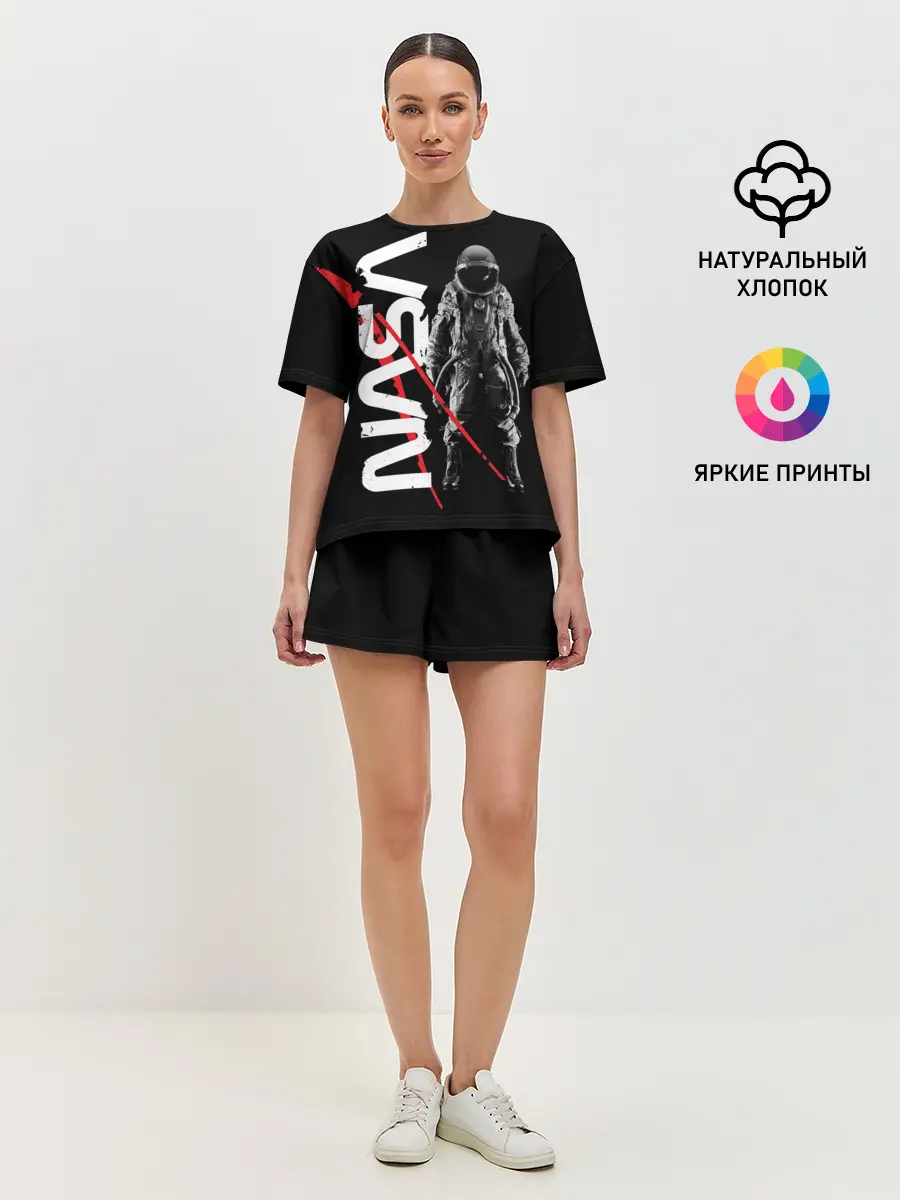 Женская пижама с шортами / Nasa austronaut