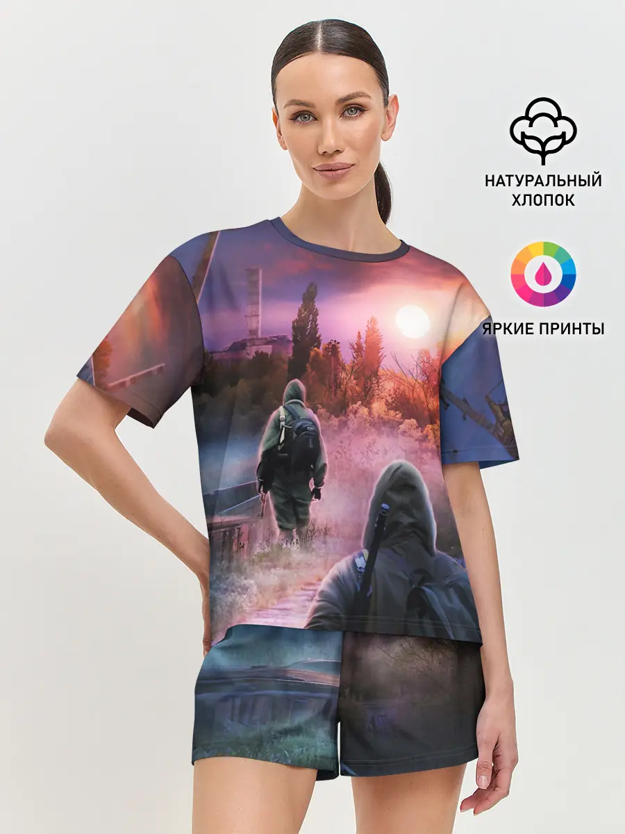 Женская пижама с шортами / STALKER