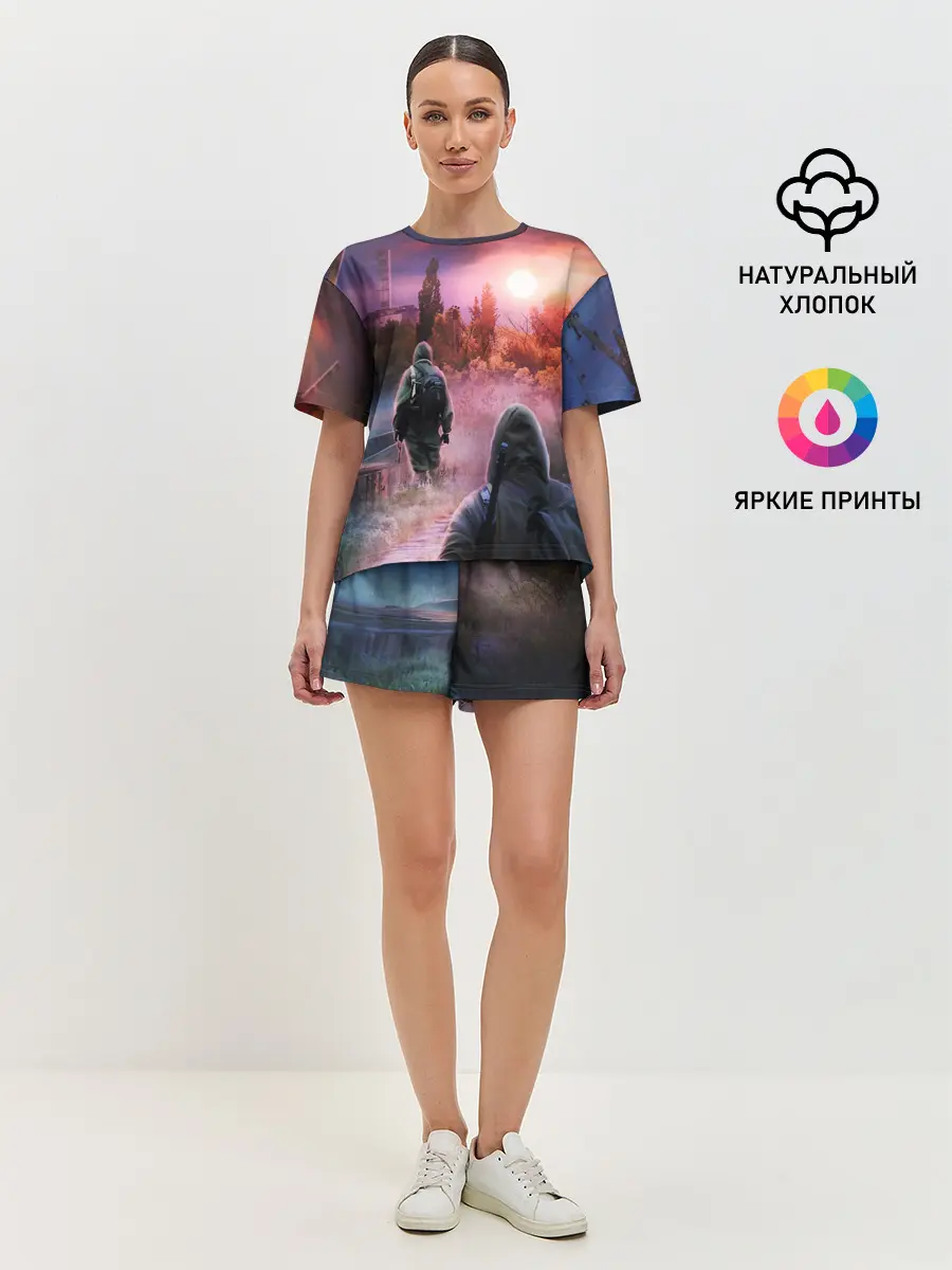 Женская пижама с шортами / STALKER