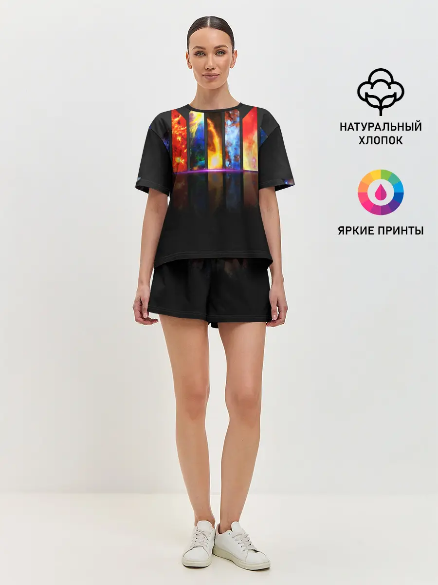 Женская пижама с шортами / GALAXY