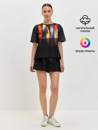 Женская пижама с шортами / GALAXY