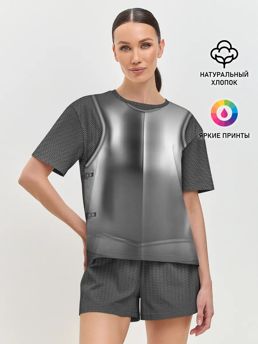 Женская пижама с шортами / Доспехи рыцаря