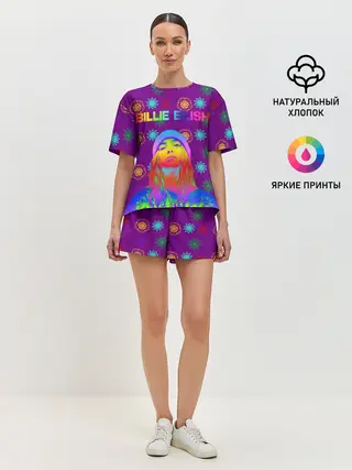 Женская пижама с шортами / billie eilish