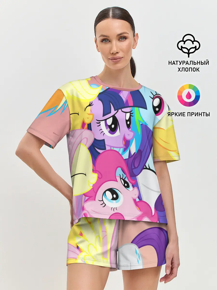 Женская пижама с шортами / МАЛЕНЬКИЕ ПОНИ