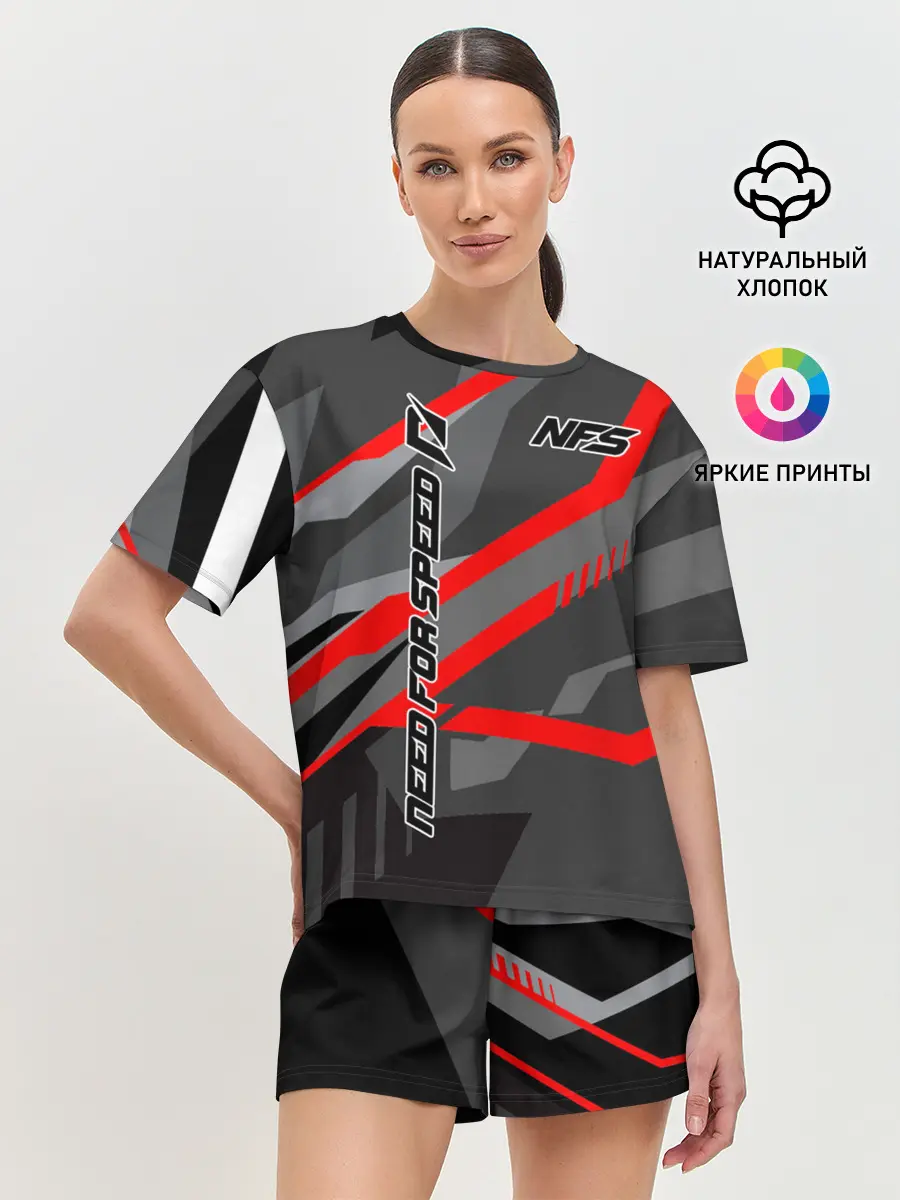 Женская пижама с шортами / Need for Speed