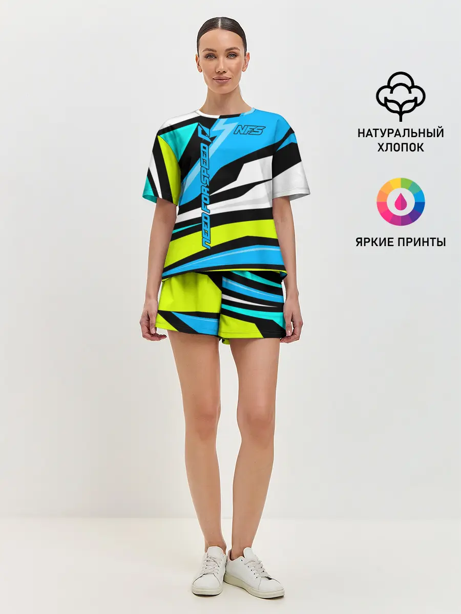 Женская пижама с шортами / Need for Speed