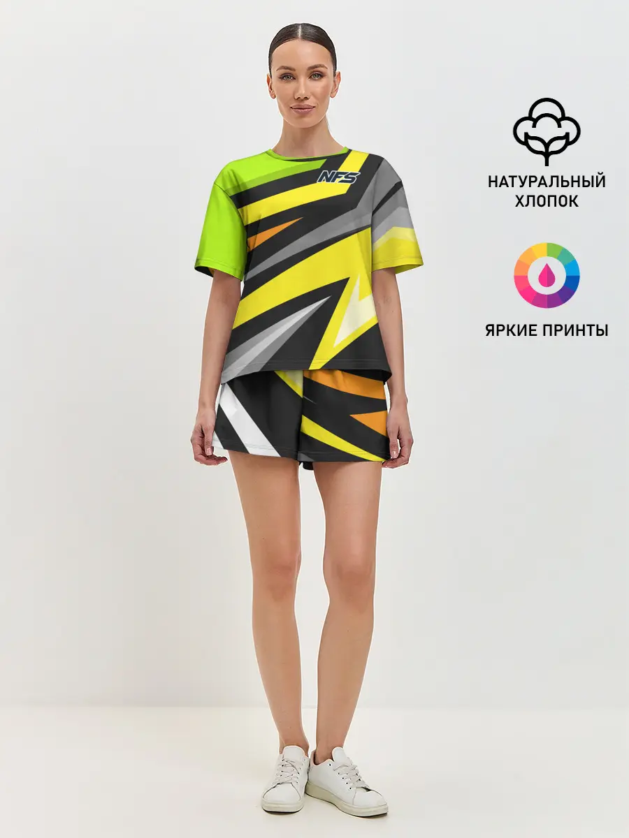 Женская пижама с шортами / Need for Speed