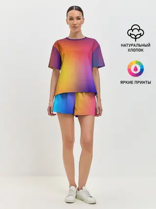 Женская пижама с шортами / Abstract gradient colors
