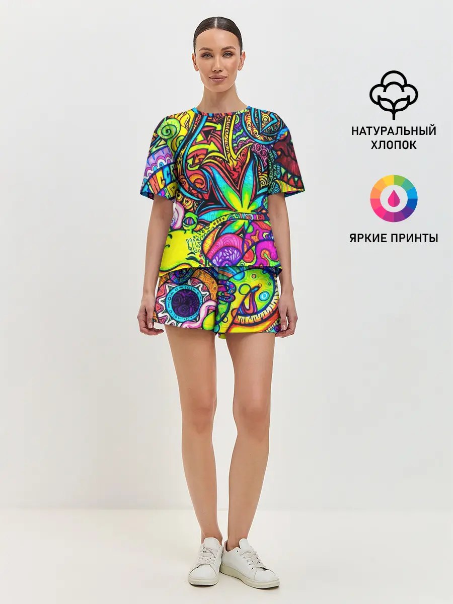 Женская пижама с шортами / ABSTRACTION PSY