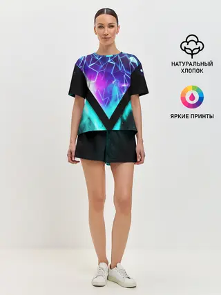 Женская пижама с шортами / NEON GEOMETRY