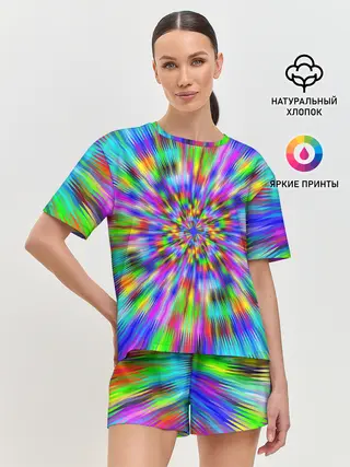 Женская пижама с шортами / ПСИХОДЕЛИКА