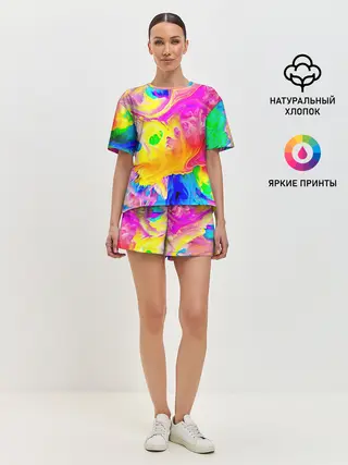 Женская пижама с шортами / КРАСКИ