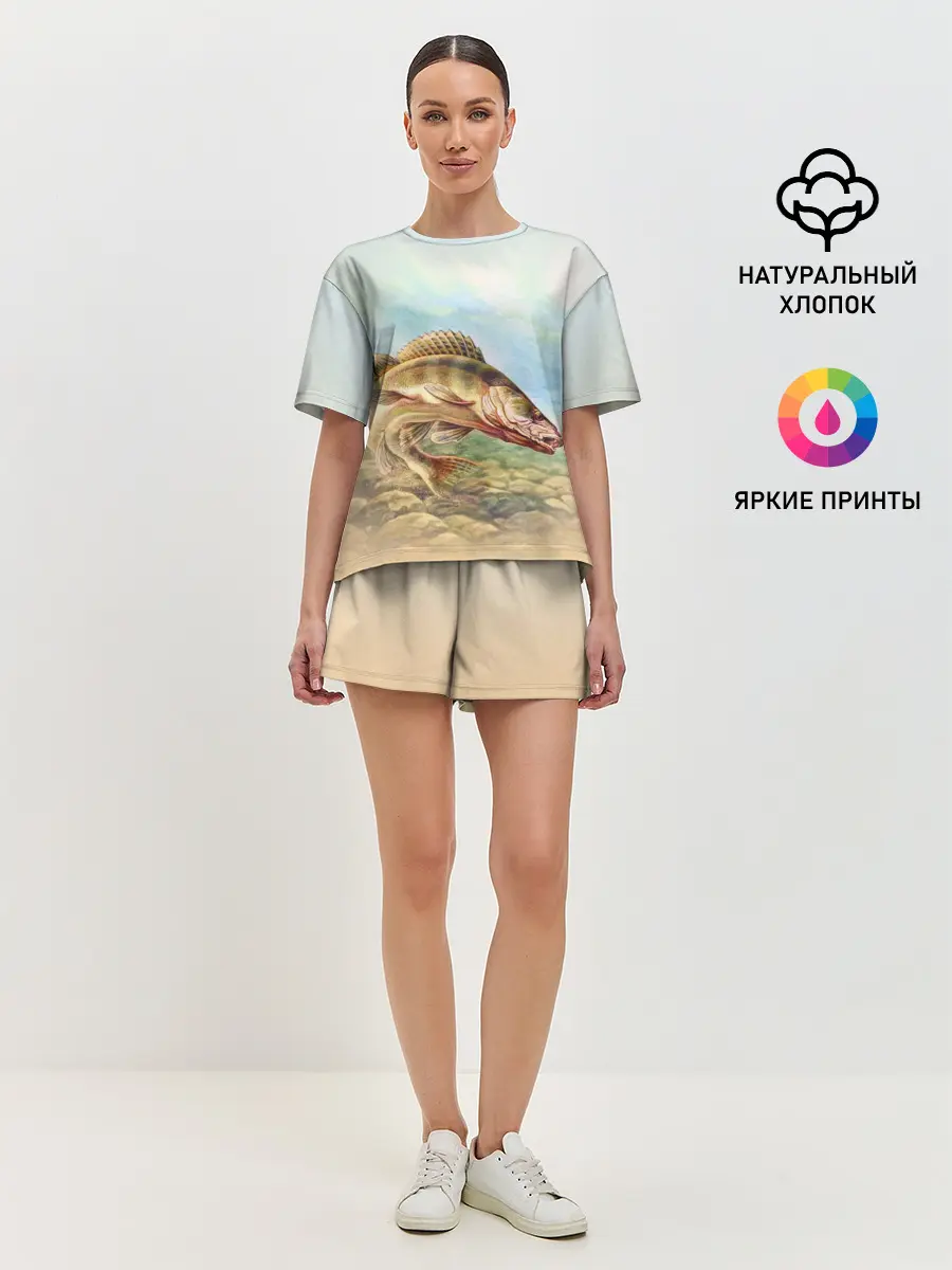 Женская пижама с шортами / Рыба