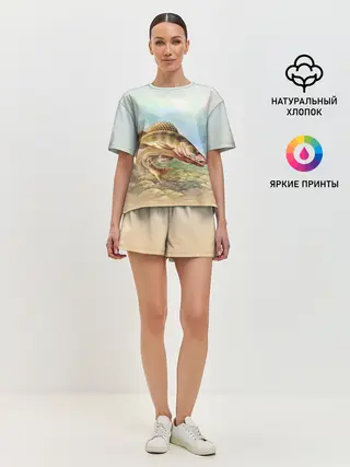 Женская пижама с шортами / Рыба