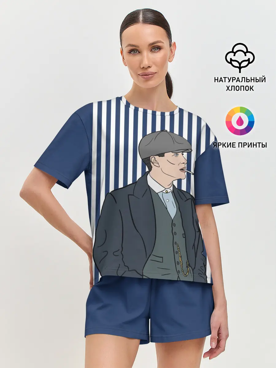 Женская пижама с шортами / Острые козырьки