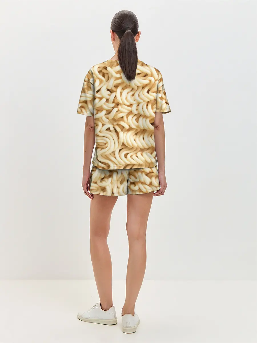 Женская пижама с шортами / Лапша