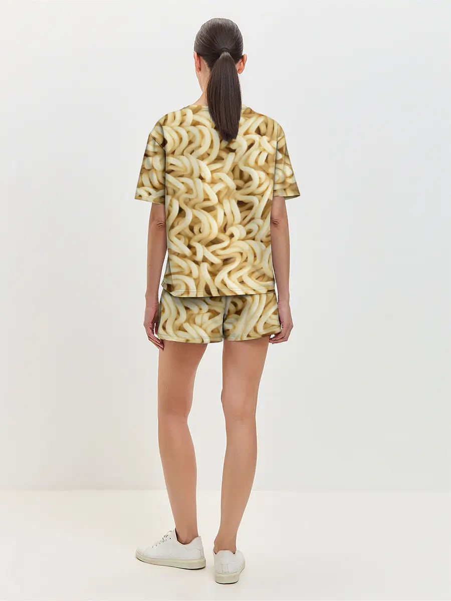 Женская пижама с шортами / Лапша