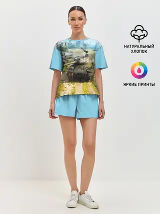 Женская пижама с шортами / ТАНКИ