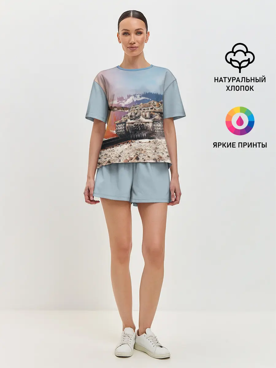 Женская пижама с шортами / ТАНК