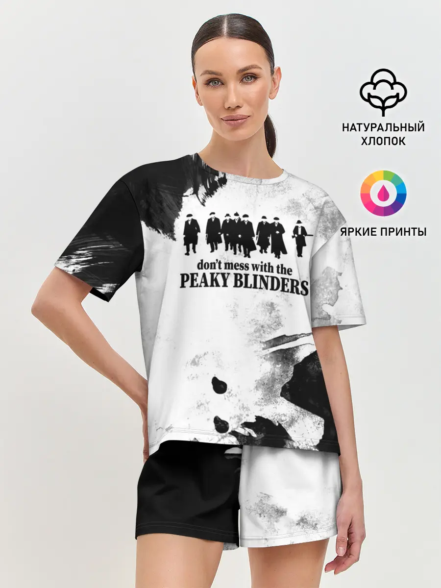 Женская пижама с шортами / Острые козырьки