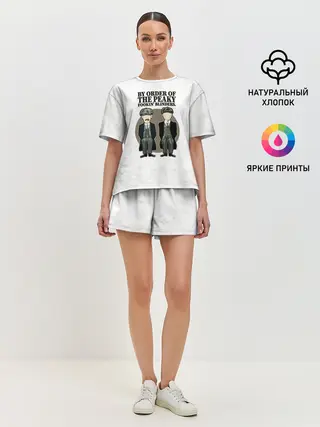 Женская пижама с шортами / Острые козырьки