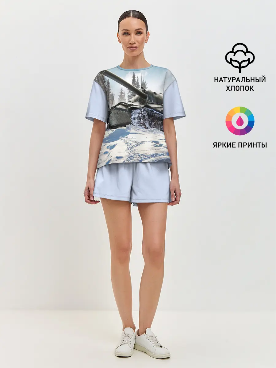Женская пижама с шортами / танк