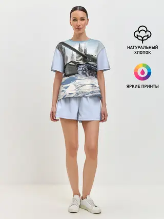 Женская пижама с шортами / танк