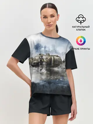 Женская пижама с шортами / ТАНКИ