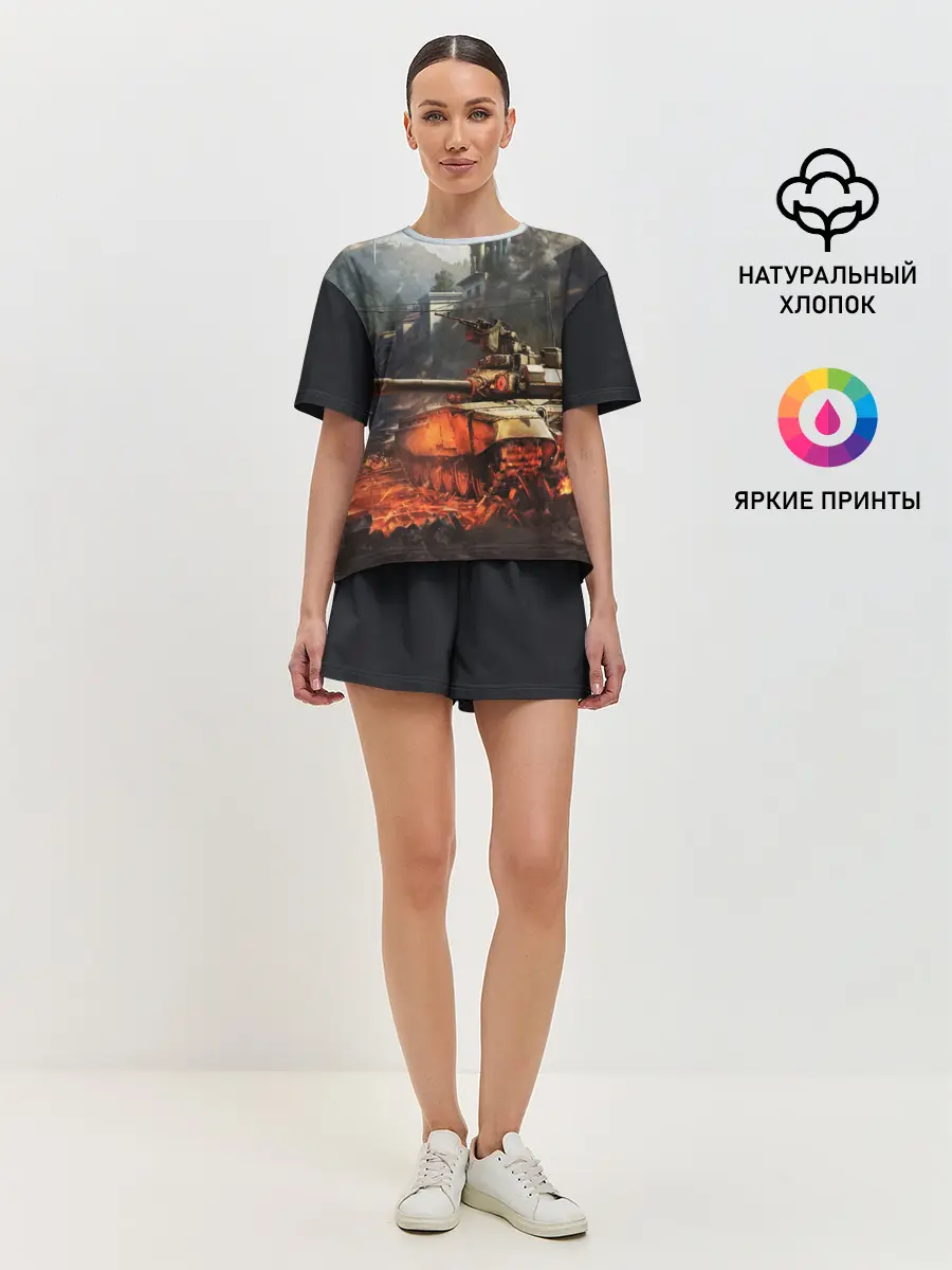 Женская пижама с шортами / ТАНКИ