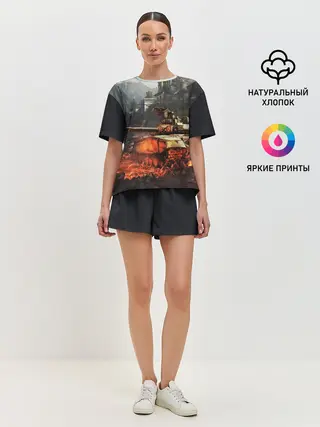 Женская пижама с шортами / ТАНКИ