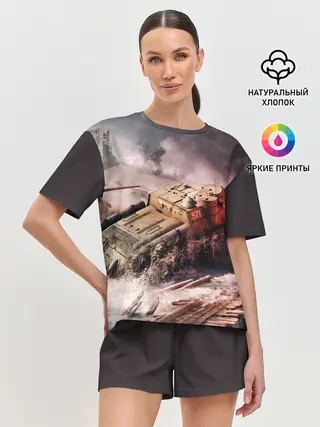 Женская пижама с шортами / ТАНКИ