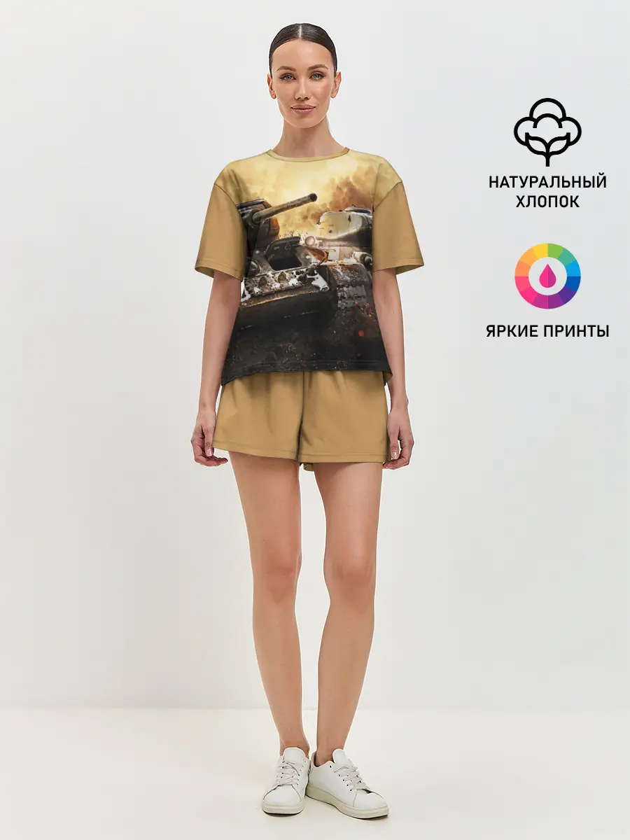 Женская пижама с шортами / танки