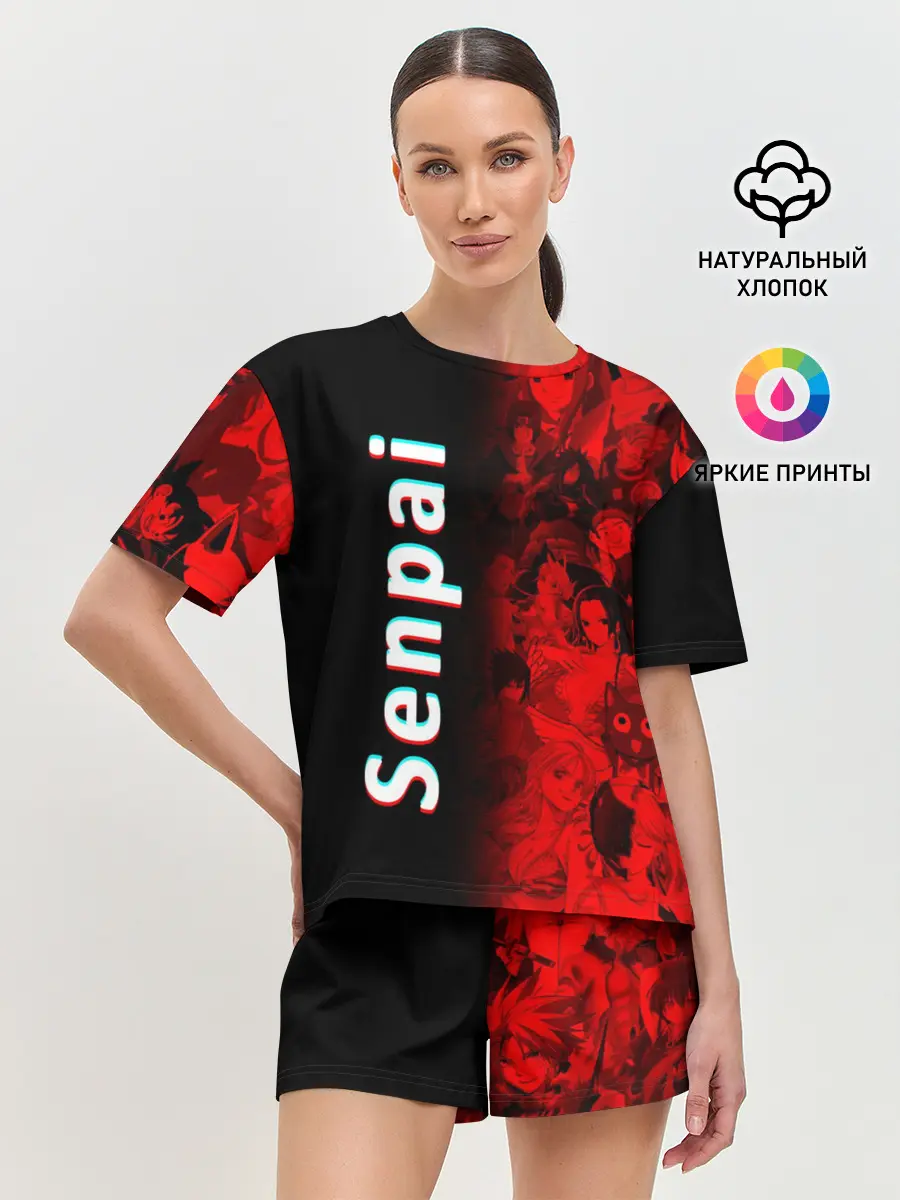 Женская пижама с шортами / Senpai Glitch