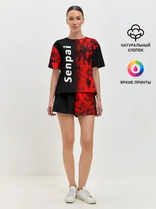 Женская пижама с шортами / Senpai Glitch