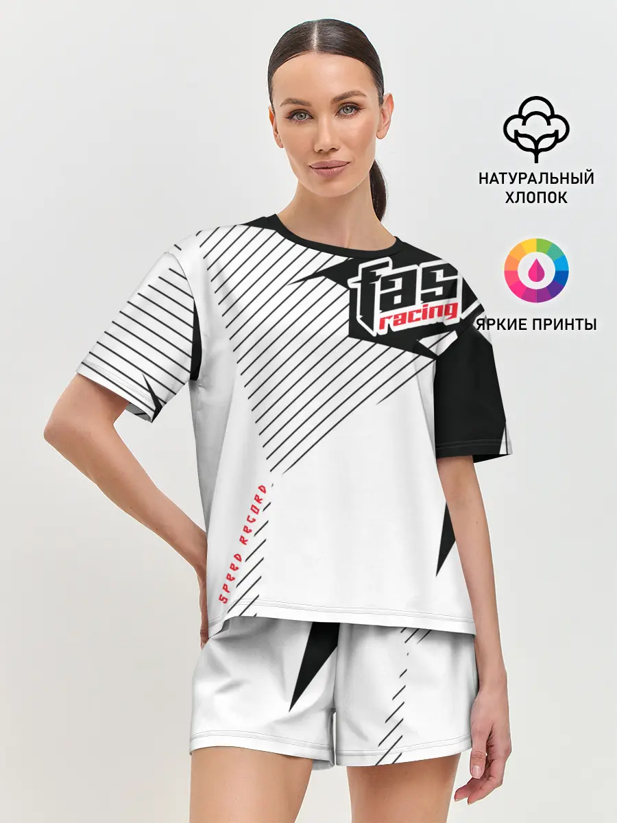 Женская пижама с шортами / Форма для мотокросса FOX