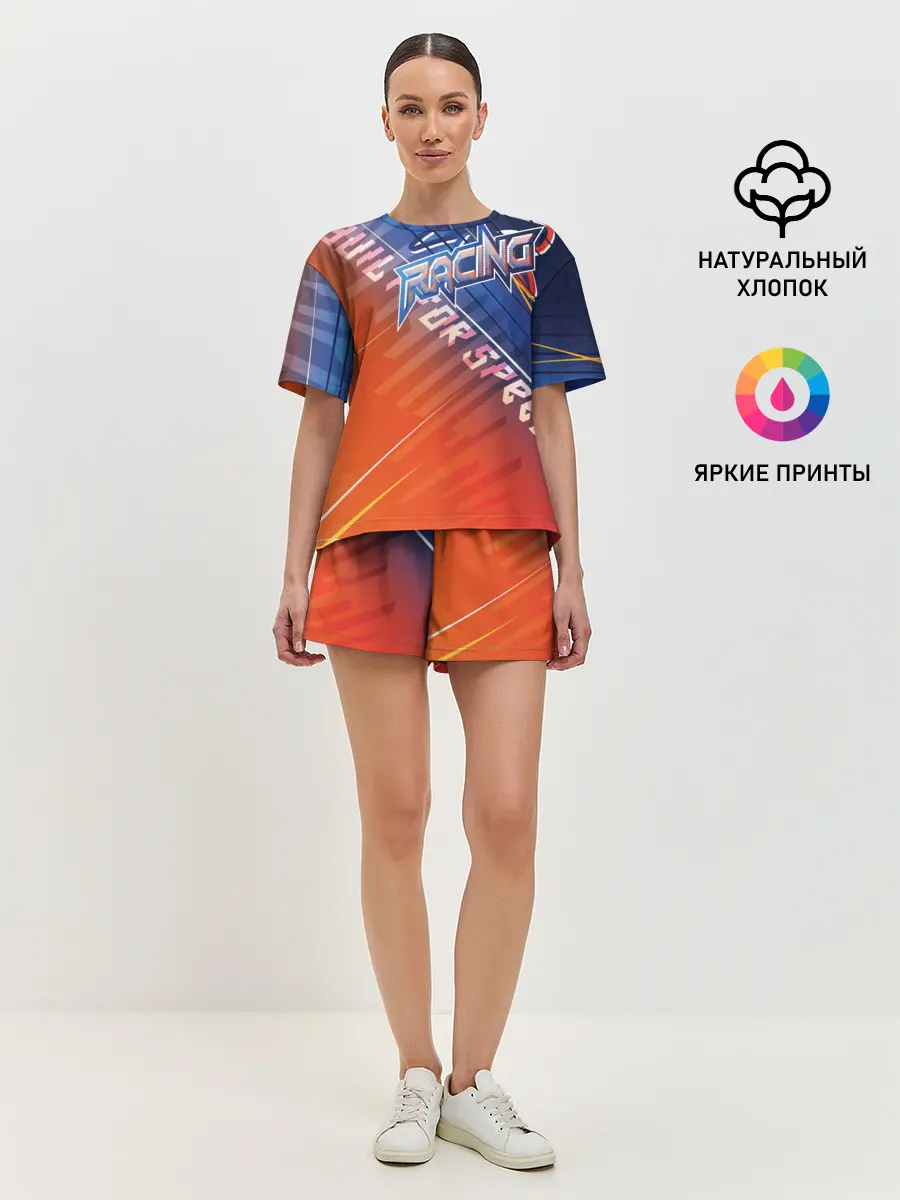 Женская пижама с шортами / Форма для мотокросса FOX