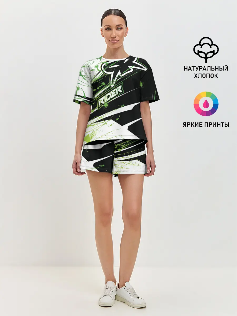 Женская пижама с шортами / Форма для мотокросса FOX