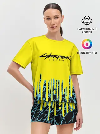 Женская пижама с шортами / CYBERPUNK 2077