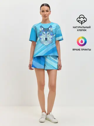 Женская пижама с шортами / Холодный волк