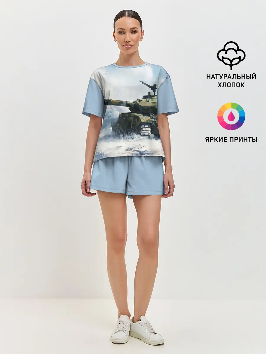 Женская пижама с шортами / ТАНК