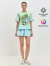 Женская пижама с шортами / Дзётаро кудзе бирюза