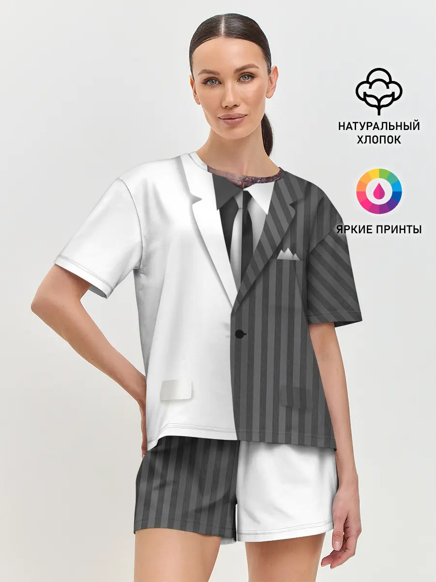 Женская пижама с шортами / Двойной костюм